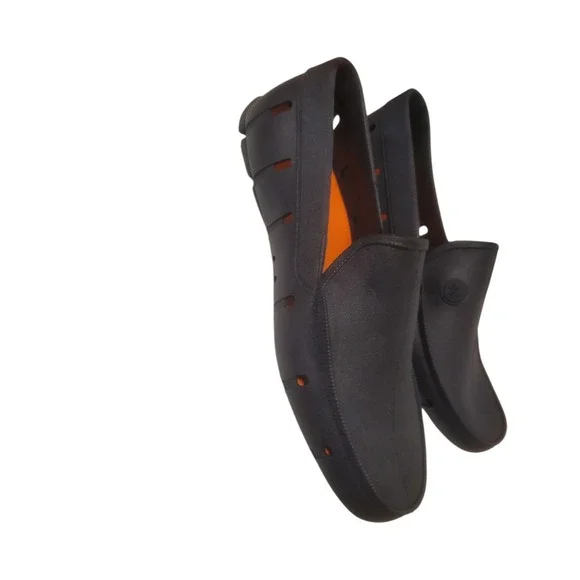 Izod Aqua Boat Shoe Mens Size 8 Black Color EUC Rubber Material - Picture 8 of 13